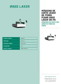 Máquina de corte láser de fibra plana Oree Laser OR-FH - Folleto